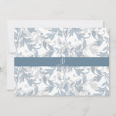 男の子、青830のためのフクロウのベビーシャワー招待状 招待状 (裏面)