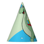 男の子、2番目の誕生日の恐竜 パーティーハット (左)