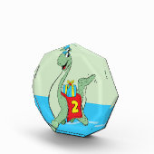 男の子、2番目の誕生日の恐竜 フォトブロック (右)