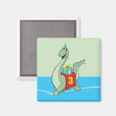 男の子、3rd誕生日の恐竜 マグネット (正面/裏面)