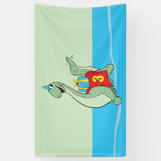 男の子、3rd誕生日の恐竜 横断幕 (縦)