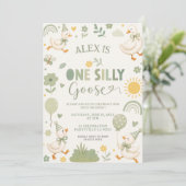 男の子・sage green・ONE・Silly Goose・バースデー招待状 招待状 (スタンド正面)