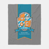 男の子Cadenまたは文字Cの名前はグレーの毛布を意味する フリースブランケット (正面)