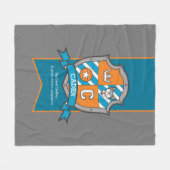 男の子Cadenまたは文字Cの名前はグレーの毛布を意味する フリースブランケット (正面(横))