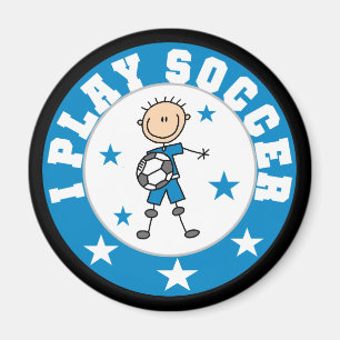 男の子Iの演劇のサッカーのTシャツおよびギフト マグネット