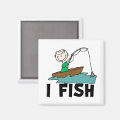 男の子Iフィッシュマグネット マグネット (正面/裏面)