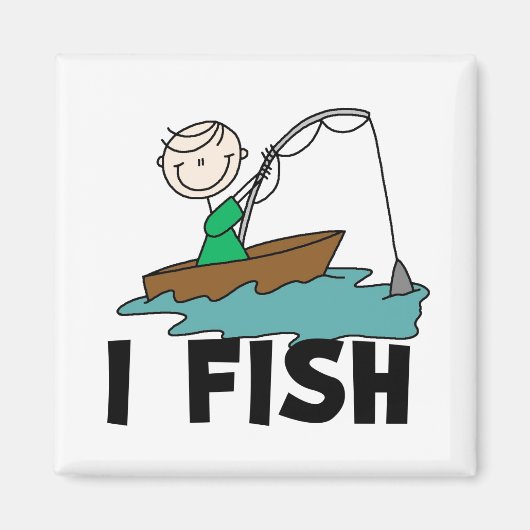 男の子Iフィッシュマグネット マグネット (正面)