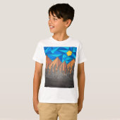 男の子Tシャツ – ステンドグラス山 Tシャツ (正面フル)