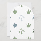 男の子Tレックスの赤ちゃんシャワーアーチを轟音 招待状 (裏面)