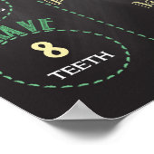 男の子Tレックス恐竜16x20テンプレート1st Birthday ポスター (角)