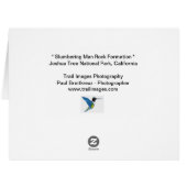 "男の岩の形成を眠りに落ち" (裏面横)