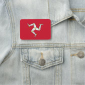 男の島の国旗と愛国的な名前のタグ 名札 (インサイチュ)