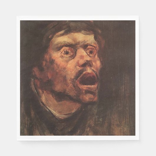 男の怒頭(悲しみと苦しみ) スタンダードランチョンナプキン (正面)