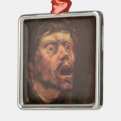 男の怒頭(by Laszlo Mednyanszky) メタルオーナメント (左)