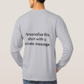 男の恐竜の長袖の醜いクリスマスTシャツ Tシャツ (裏面)