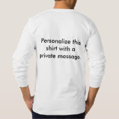 男の恐竜の長袖の醜いクリスマスTシャツ Tシャツ (裏面)