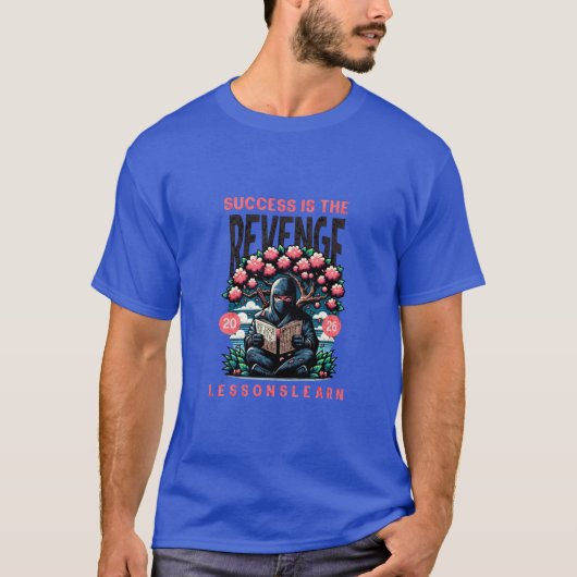 男の成功復讐レッスン 学ぶベーシックTシャツ Tシャツ (正面)