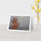 男の手が壁に カード (黄色い花)