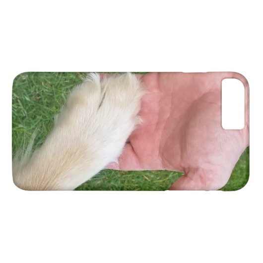 男の手の犬の足 Case-Mate iPhoneケース (裏面(横))