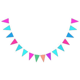 男の数々の子と女の子の色 バンティングフラッグ