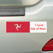 男の旗の島のシール バンパーステッカー (車上)