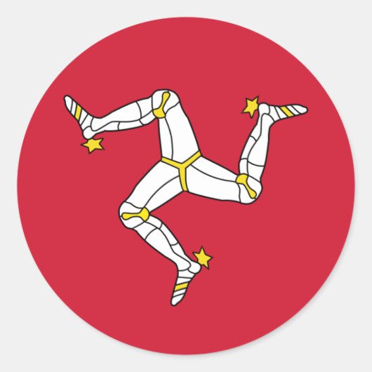 男の旗の島のシール ラウンドシール (正面)