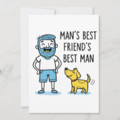 男の最高の友の花婿介添人父の日 招待状 (正面)