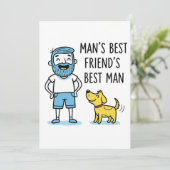 男の最高の友の花婿介添人父の日 招待状 (スタンド正面)