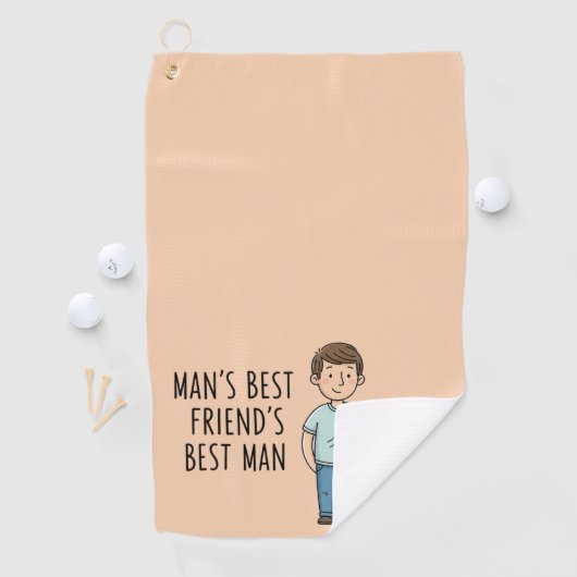 男の最高の友人の犬のパパ父の日 ゴルフタオル (インサイチュ)