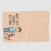 男の最高の友人の犬のパパ父の日 ゴルフタオル (横)