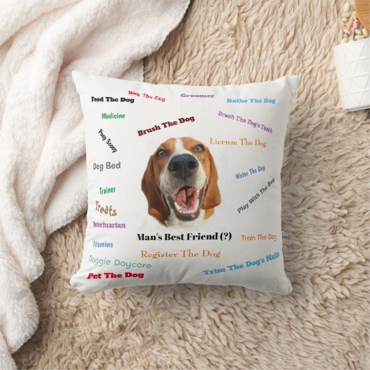 男の最高の友人(?) クッション (ブランケット)