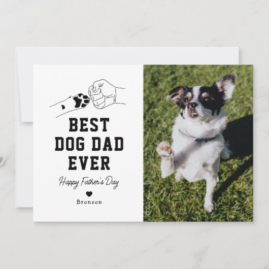 男の最高の友写真父の日 カード (正面)