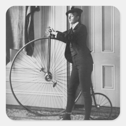 男の格好をした女性 スクエアシール (正面)