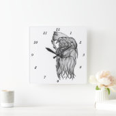 男の死 – 死,死神 スクエア壁時計 (ホーム)