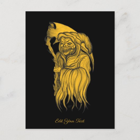 男の死 – 死，死神 ポストカード (正面)