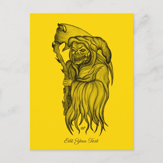 男の死 – 死，死神 ポストカード (正面)