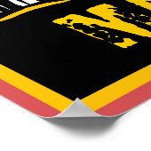 男の洞窟のサイン、名前を編集、ライオンの頭 ポスター (角)