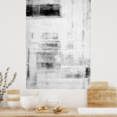 「男の洞窟の価値がある」白黒抽象芸術アート ポスター (キッチン)