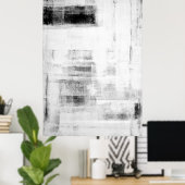 「男の洞窟の価値がある」白黒抽象芸術アート ポスター (ホームオフィス)