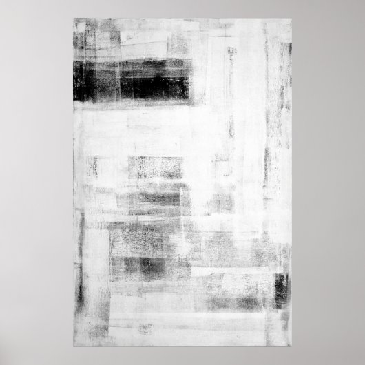 「男の洞窟の価値がある」白黒抽象芸術アート ポスター (正面)