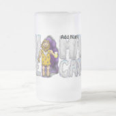 男の洞窟の霜の降りたマグカップ（カスタマイズ可能） フロストグラスビールジョッキ (中央)