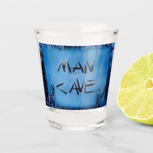 男の洞窟の青の結晶 ショットグラス (正面)