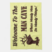 男の洞窟へようこそ キッチンタオル (縦)