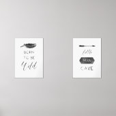 男の洞窟生まれは野生の黒の子供部屋ポスター (正面)