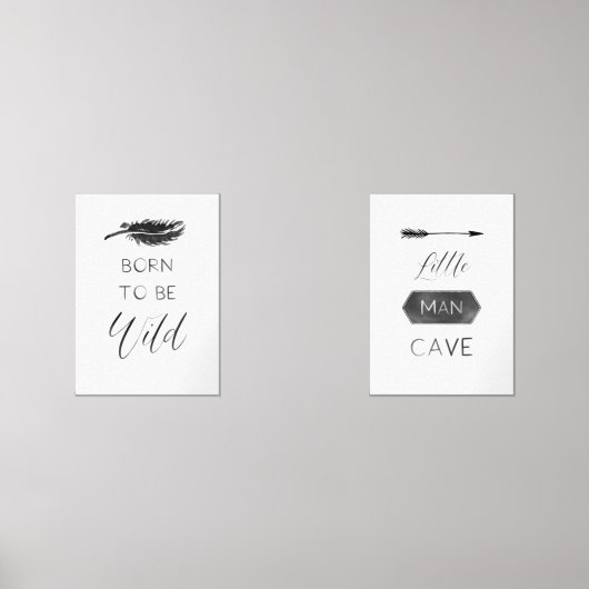 男の洞窟生まれは野生の黒の子供部屋ポスター (正面)
