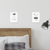 男の洞窟生まれは野生の黒の子供部屋ポスター (寝室)