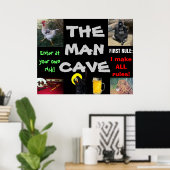 男の洞窟 ポスター (ホームオフィス)