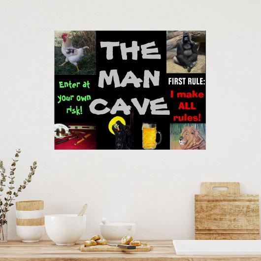 男の洞窟 ポスター (キッチン)