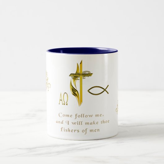 男の漁師 ツートーンマグカップ (中央)