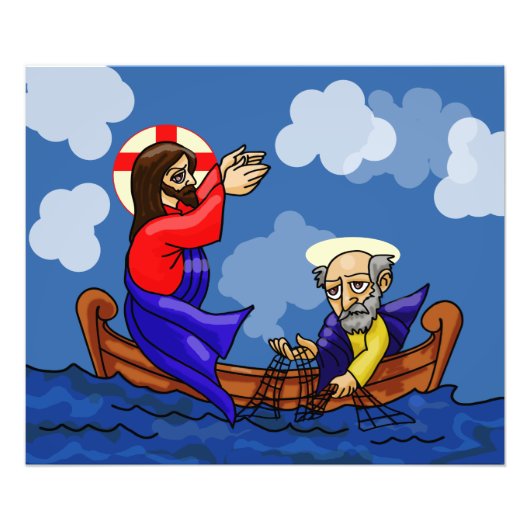 男の漁師 フォトプリント            (正面)